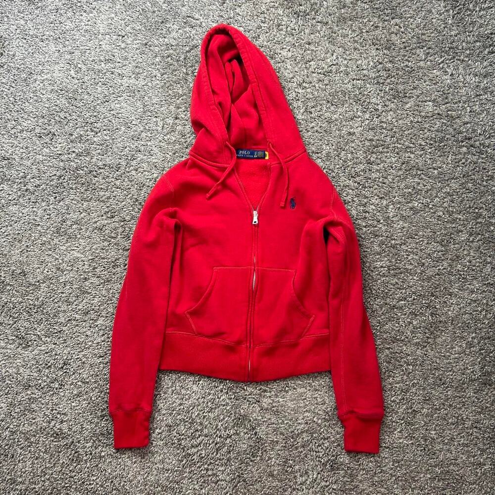 Red polo ralph lauren zip